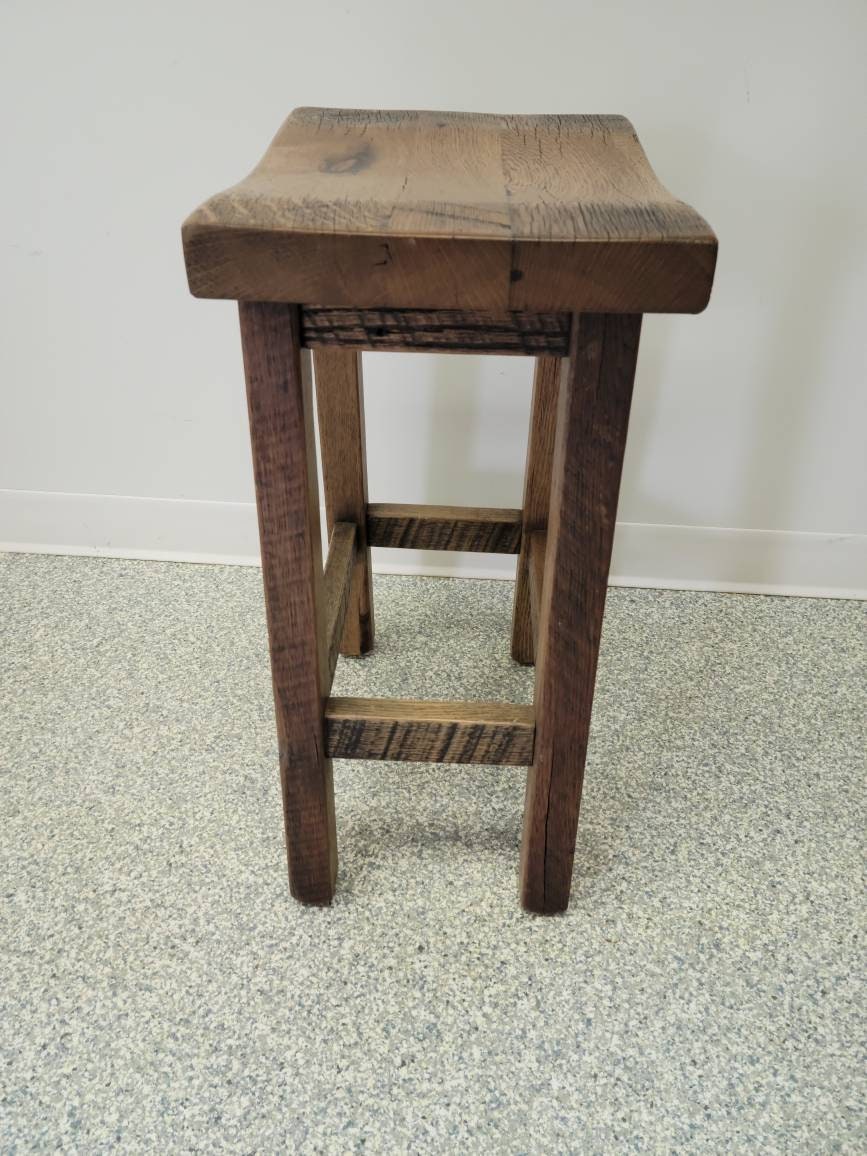 Barnwood Bar Stools - Made Entirely Of Reclaimed Barnwood, FREE SHIPPING - Made in the U.S.A!!