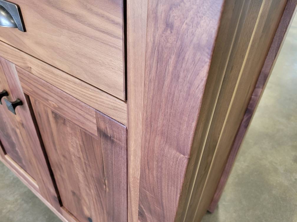Walnut Sideboard Buffet Amish Built Rustic Walnut Buffet Made i