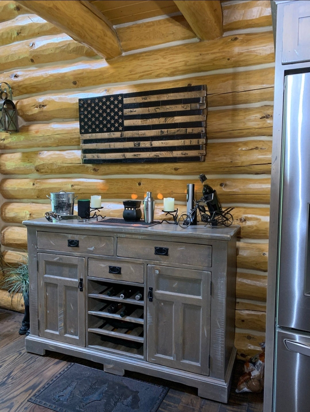 Bourbon Barrel Stave American Flag - Free Shipping, Made in the USA!