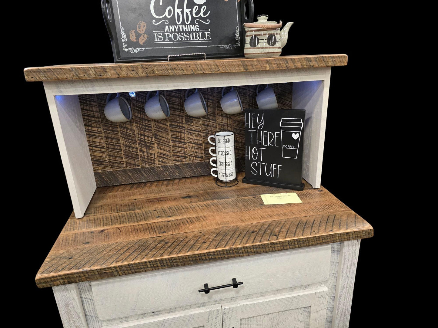 Reclaimed Barn Wood Coffee Bar Authentic Barnwood Coffee Bar Amish Built Coffee Bar Free Shipping
