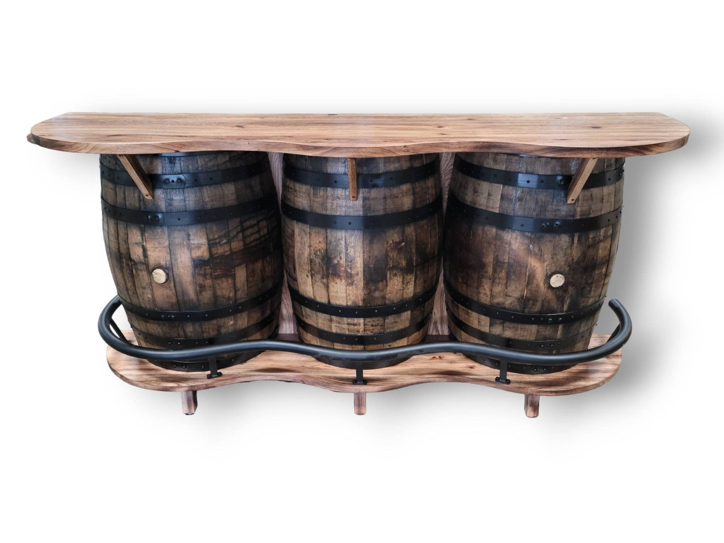 Whiskey Barrel Bar Bourbon Barrel Bar, Burnt Hickory Bar