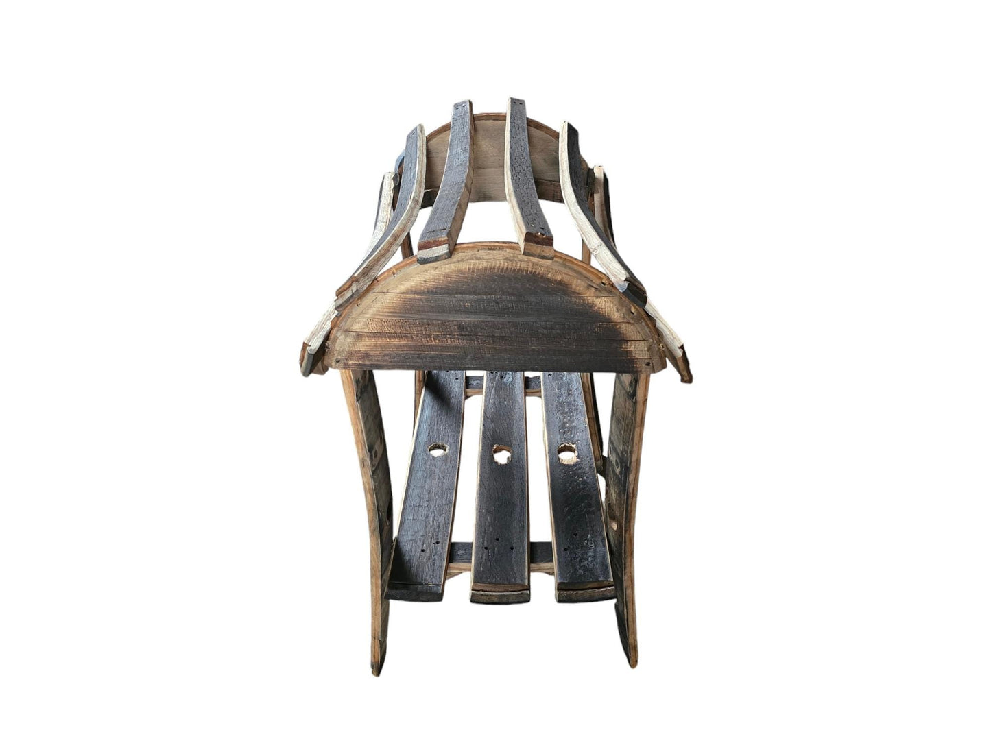 Whiskey Barrel Stave Saddle Stand - Free Shipping