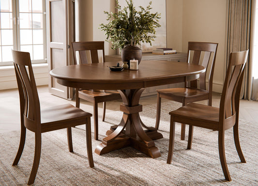 Karsten Brown Maple 5 Piece Dining Set, Amish Built